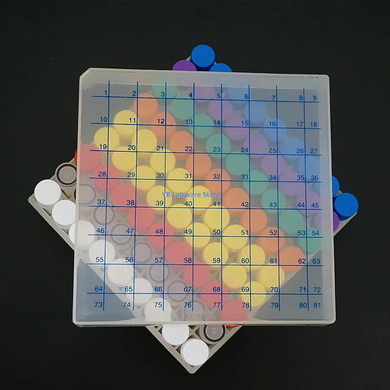 Imagem -05 - Conjunto Incluem Uma Parte 81-caixa de Armazenamento de Código Digital de Treliça para a Loja Criovial Mais 81 Peças 1.8ml Tubo de Refrigeração de Plástico 1