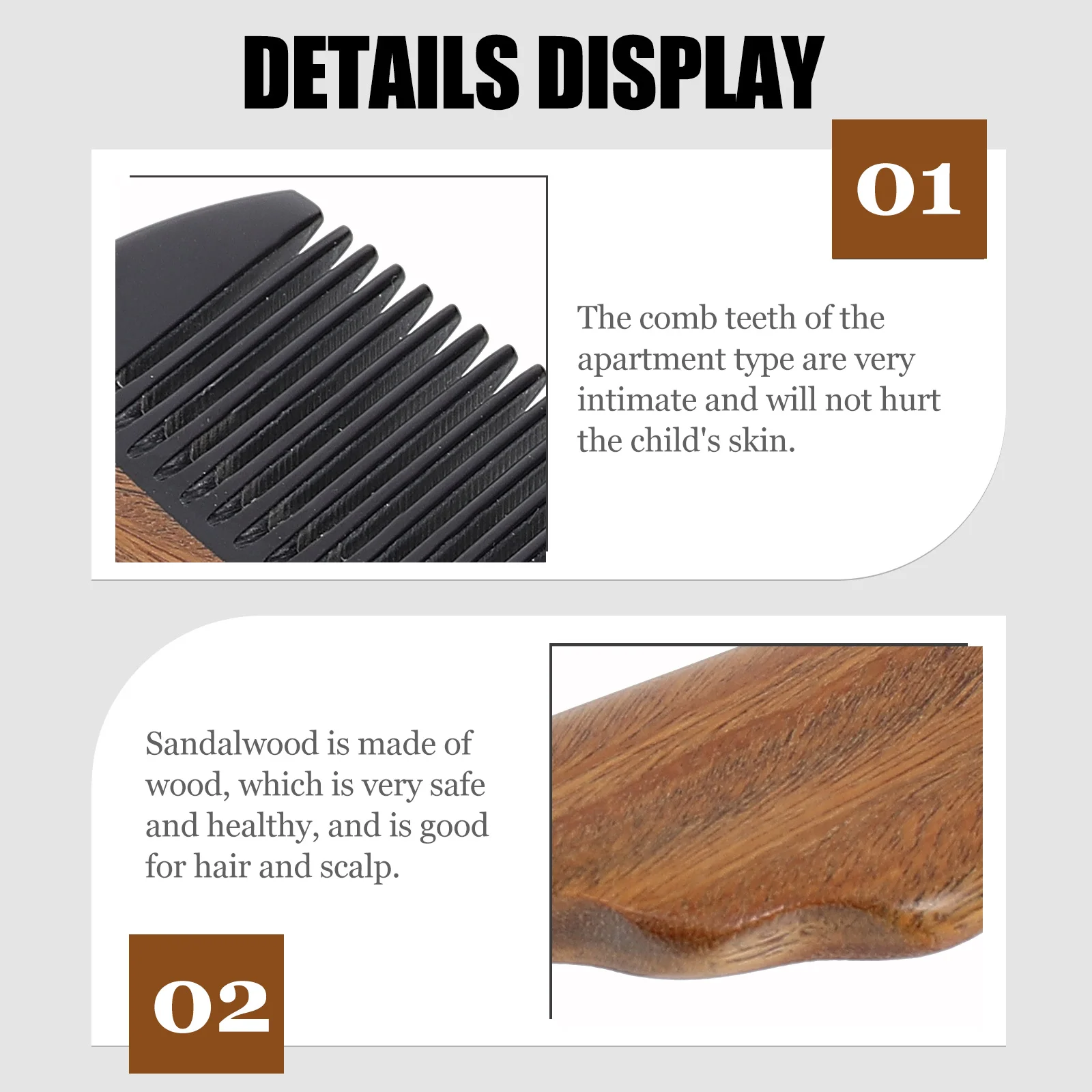 

Wooden Comb Small Massage Children Safe Hair Simple Combing Home Travel Outdoor Prevent Loss Care Smooth H