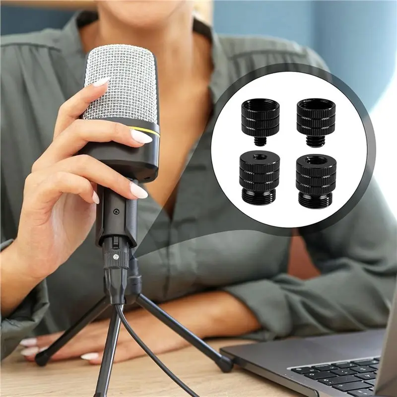 8Pcs Mic Stand Adapter, Mic Thread Adapters 1/4 Female To 5/8 Male Screw Adapter For Microphone Boom Camera Tripod-Y41A