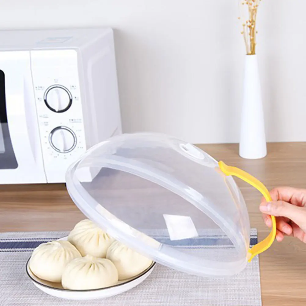

Microwave Food Cover Splatter Guard Oil Stain Resistant Clear Lid for Microwave Oven Reusable Plastic Cover for Dish and Bowl