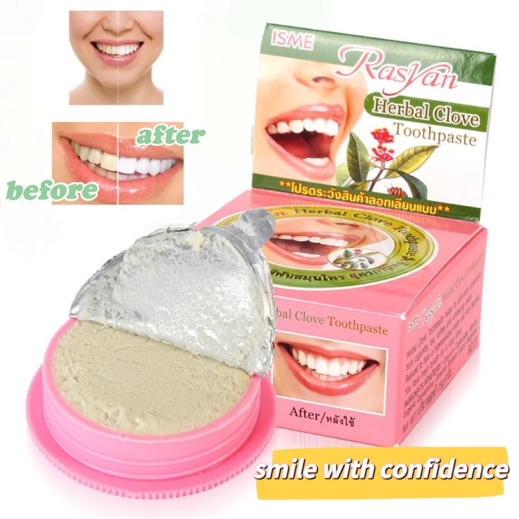 Natural Herbal Clove Thailand Toothpaste Tooth Whitening Toothpaste Remove Stain Antibacterial Allergic Tooth Paste 2019