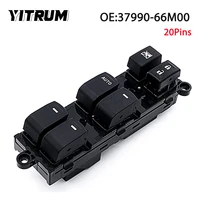 YITRUM 37990-66M00 37990-56P00 3799066 Interruptor de Control principal de ventanilla eléctrica delantera izquierda M00 para Suzuki Vitara s-cross SX4