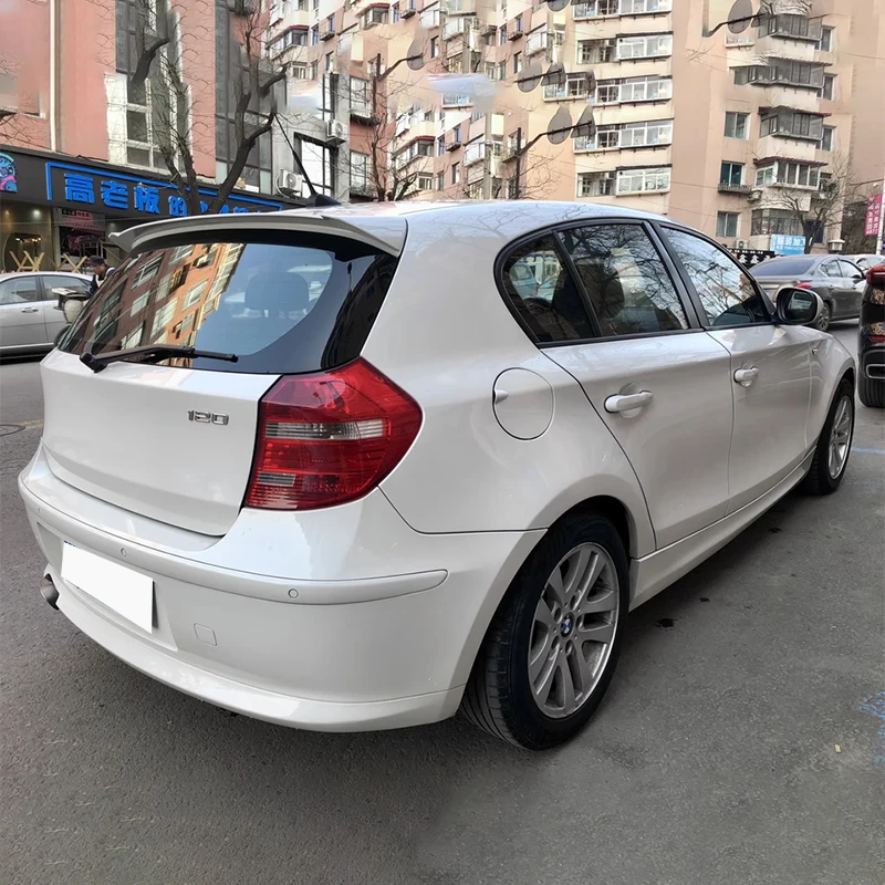 لسيارات BMW 1 Series 2004-2012 E87 E81 Hatchback 116i 120i 118i غطاء صندوق السيارة الخلفي سقف سبويلر أجنحة الكربون الأسود اكسسوارات السيارات جزء