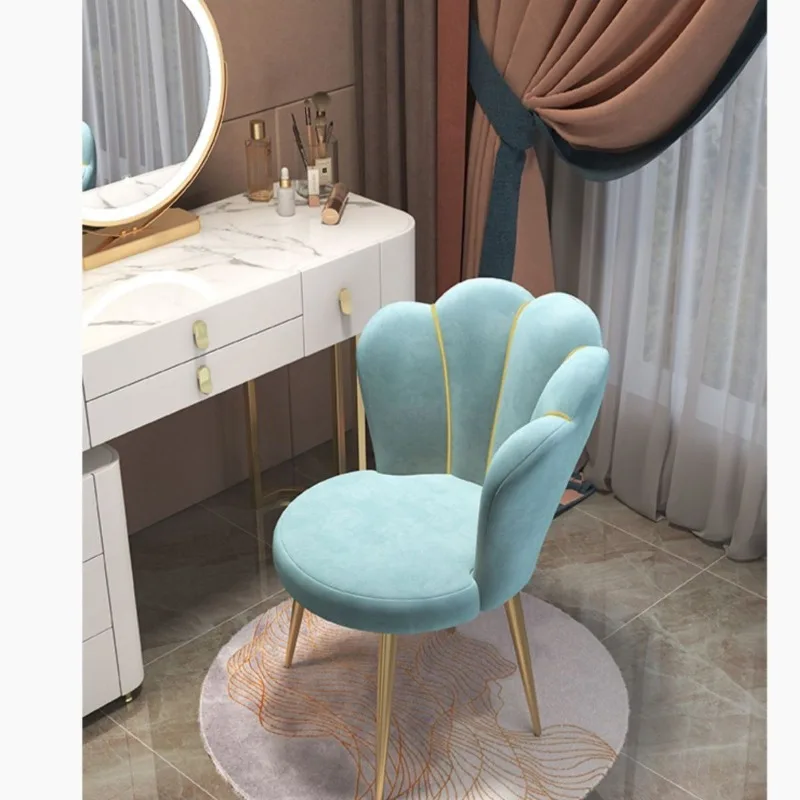 Light luxury Internet celebrity dresser chair makeup chair new petal chair manicure chair princess chair backrest beauty chair