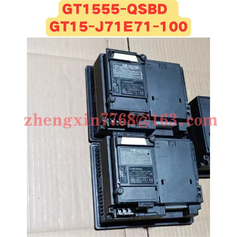 Used Touch Screen GT1555-QSBD And Communication GT15-J71E71-100 A Set Module Normal Function Tested OK