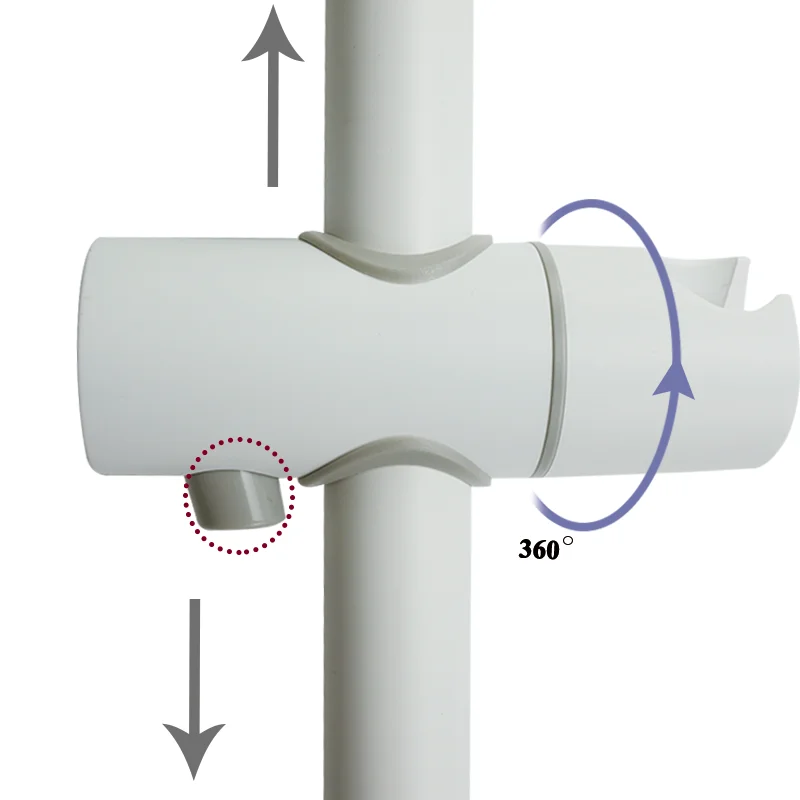 Bonderis Einstellbare Dusche Lifting Bar Stange mit Dusche Halter Weiß Dusche Spalte Riser Rutsche Bar Bad Dusche Schiebe Bar