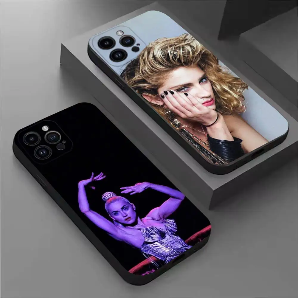 

Singer M-Madonna Phone Case For iPhone 17,16,15,14,13,12,11 Plus,Pro Max,XS,X,XR,SE,Mini,8,7,Soft Silicone Black Cover