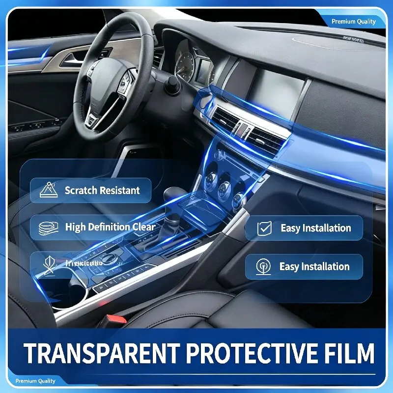 For Haval H6 Complete Interior Modification Film, Transparent Anti-Scratch Protective Film for Dashboard Panel.