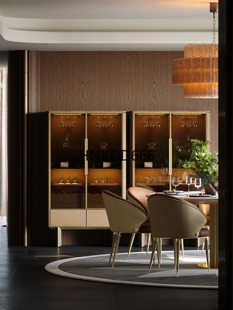 Minimalist Wine Cabinet Villa Restaurant Luxury Display Cabinet