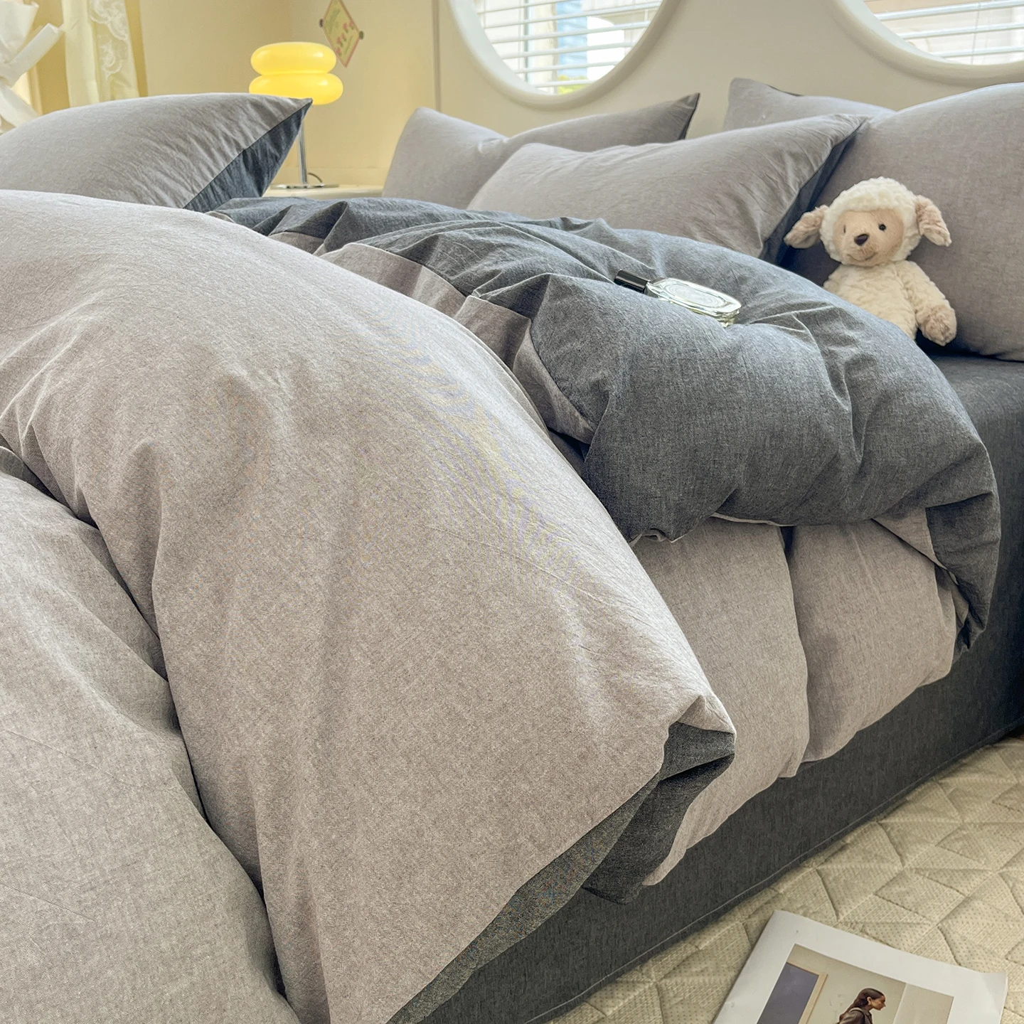 3pcs 100% Cotton Duvet Cover with pillowcases housse de couette Single/Queen/King Size Quilt Cover funda nordica 150 cama 이불커버