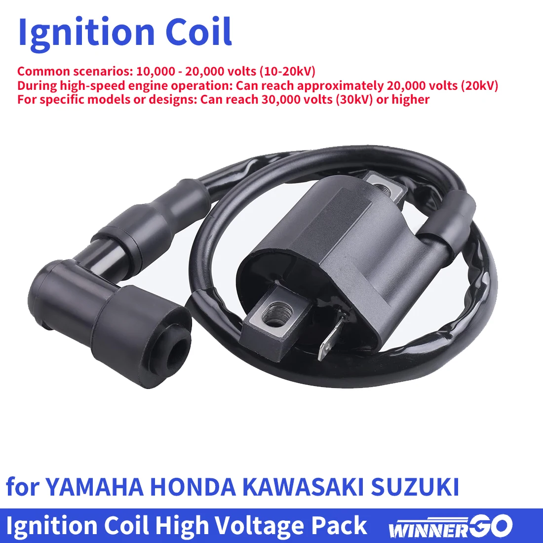Motorcycle Ignition Coil FOR YAMAHA TW200 TW 200 TRAILWAY Kawasaki KX60 KX65 Suzuki LT500 LT 500R LT250 Honda ATC250 ATC 250 110