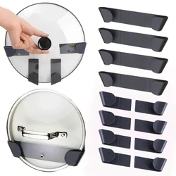 1/2/4Pcs Pot Rack Wall-Mounted No Punching Self-Adhesive Household Kitchen Storage Holders Pan Lid Organizer Pot Cover Racks