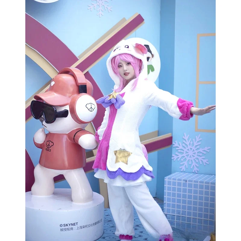 Game LOL Cosplay Costumes the Lady of Luminosity Lux Luxanna Cosplay Costume Pajama Guardian Lux Uniforms Clothes Suits Clothing