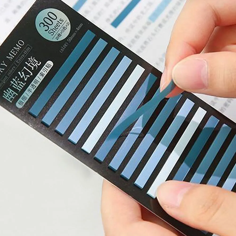 

6PCS Page Marker Sticky Tabs Book Reading Strips Index Notes Highlighter Transparent Colorful Fine Annotation