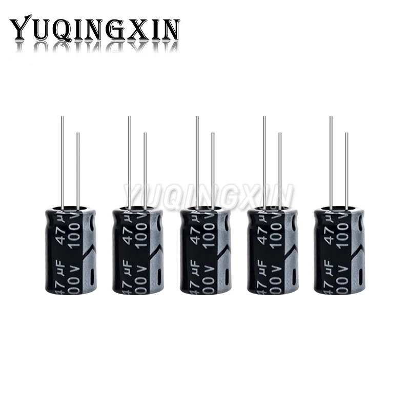100V Aluminum Electrolytic Capacitor 1UF 2.2UF 3.3UF 4.7UF 10UF 22UF 33UF 47UF 100UF 220UF 470UF 1000UF