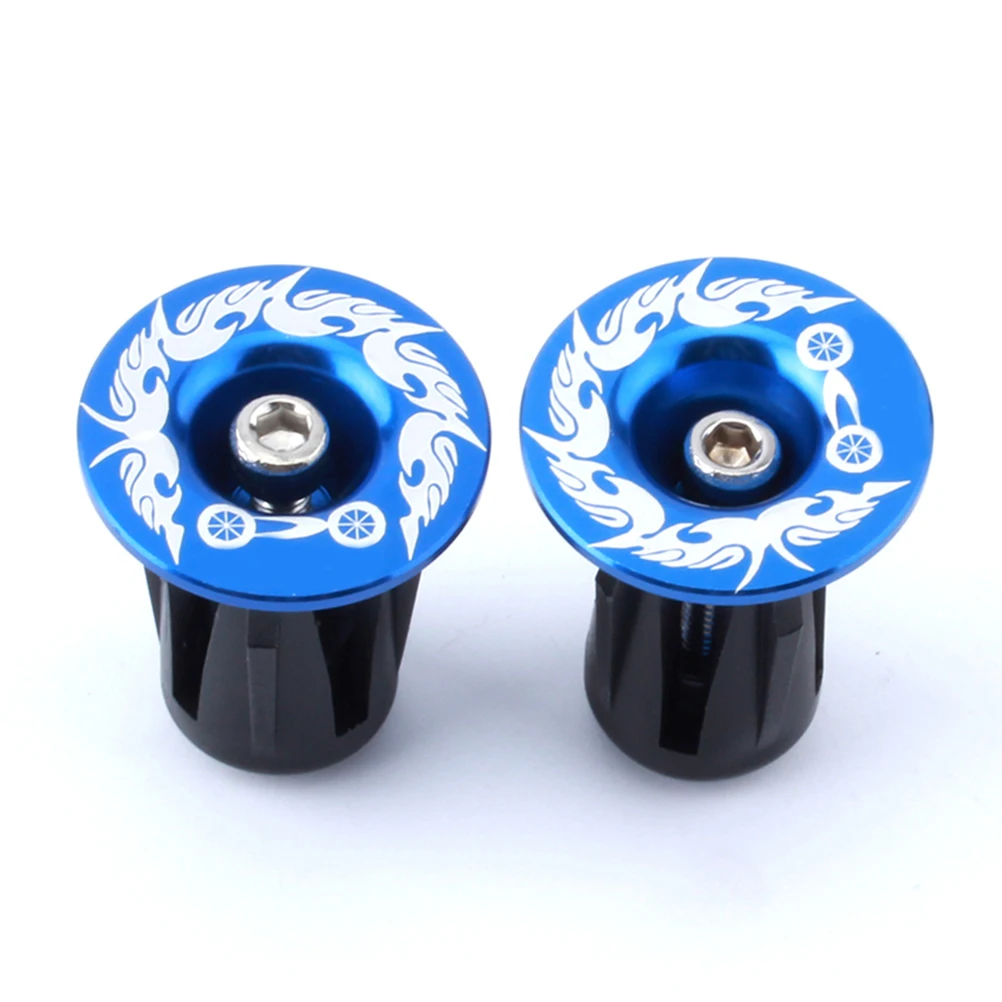 سدادات نهاية البار من سبائك الألومنيوم لدراجة تروس ثابتة على الطرق الجبلية، قبعات سوداء، حلقة فضية، خفيفة الوزن، متينة، سهلة التركيب