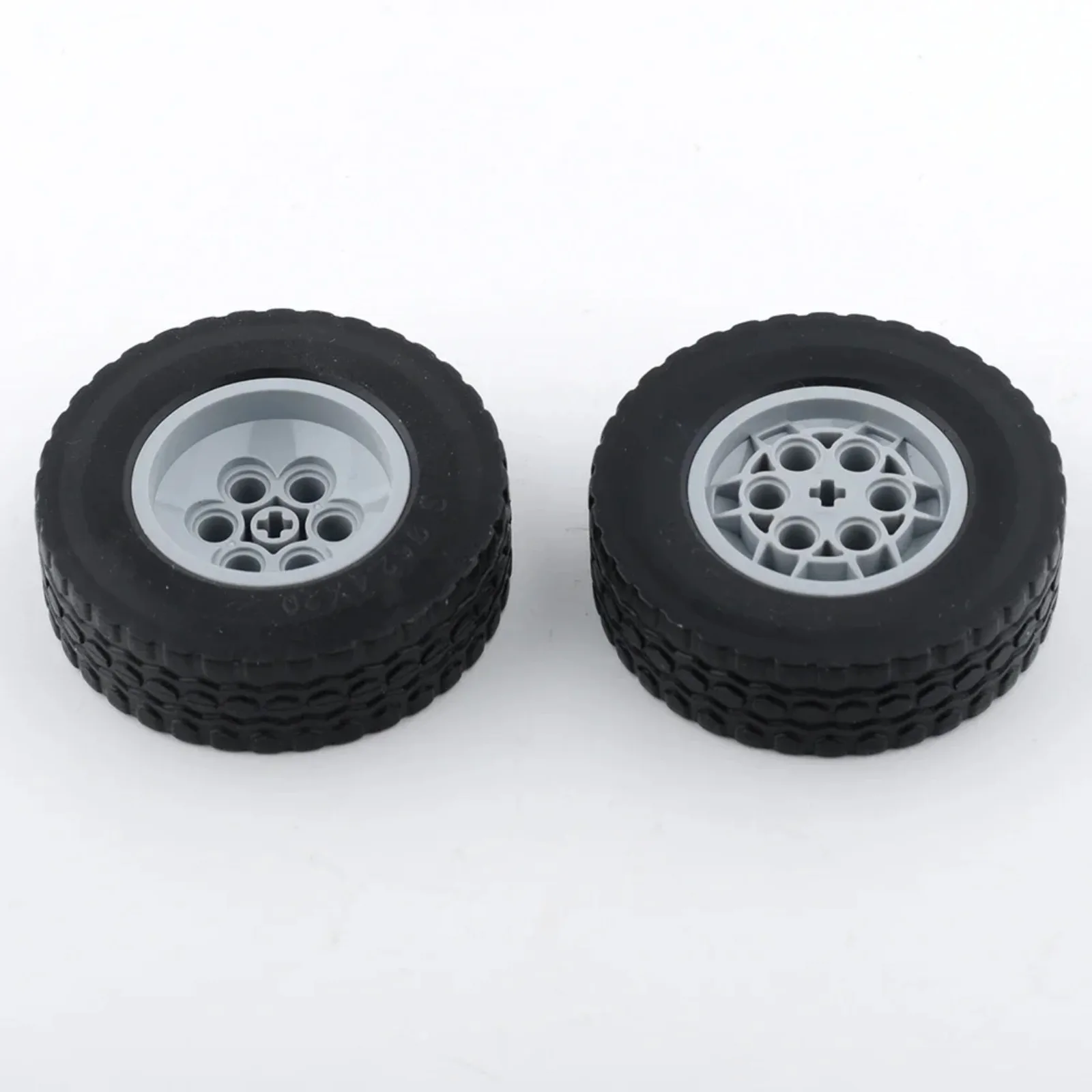 Zestaw klocków do samodzielnego montażu kół samochodowych 62,4x20mm, model 32019+86652, części do zabawek z klocków. — zdjęcie produktu 3