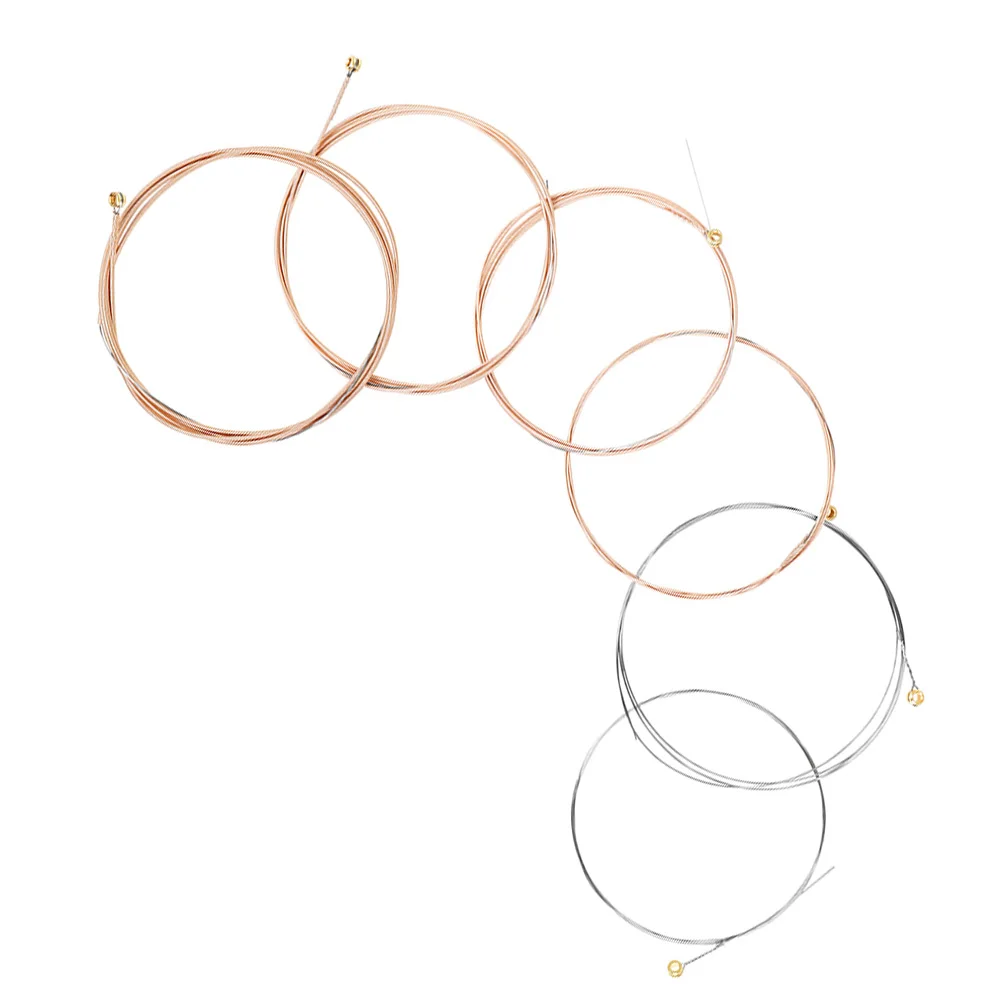 

6pcs Metal Folk Strings Replacement Durable Accessories String Set For Folk Guitar Resonant Professional Acoustic Guitar Strings