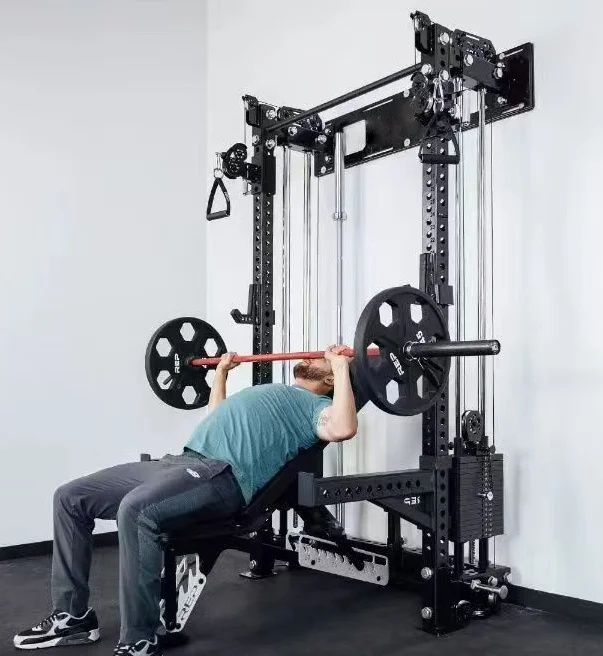 Wall Mounted Functional Trainer Cable Machine Adjustable Pulley System for Full Body Home Gym Workouts