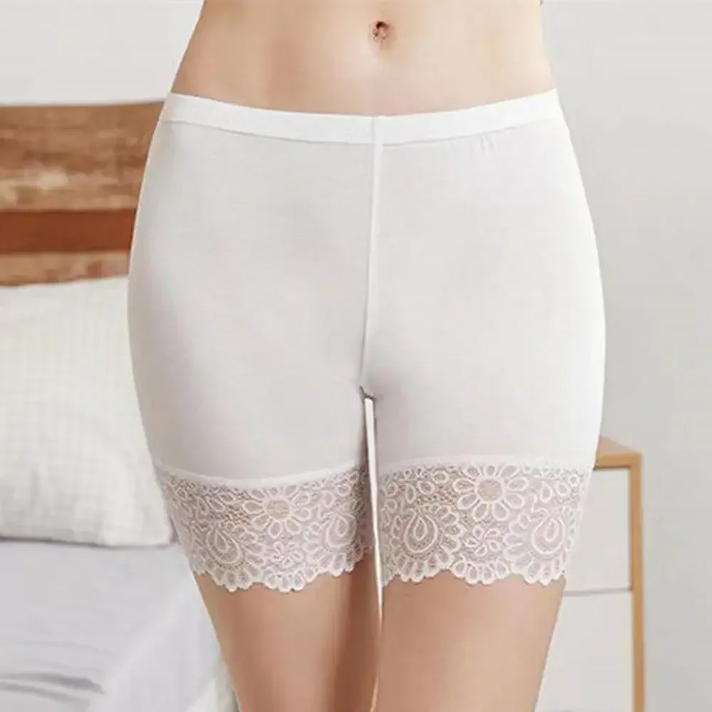 Pantalones cortos de seguridad para mujer, ropa interior de cintura alta debajo de la falda, algodón sin costuras, bragas transpirables informales para ciclismo