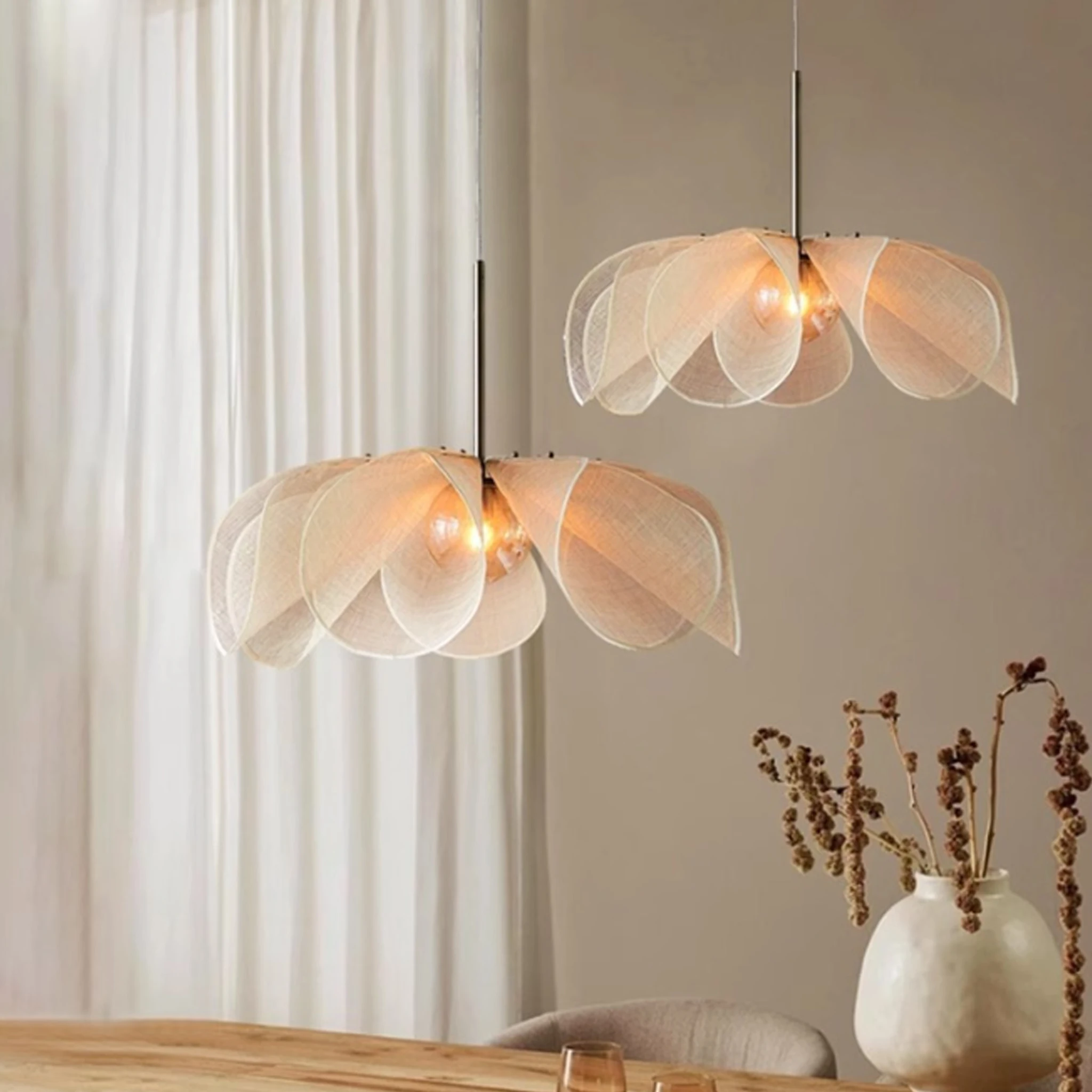 Home Of The Year Bathroom - Lampe suspendue en tissu Wabi Sabi