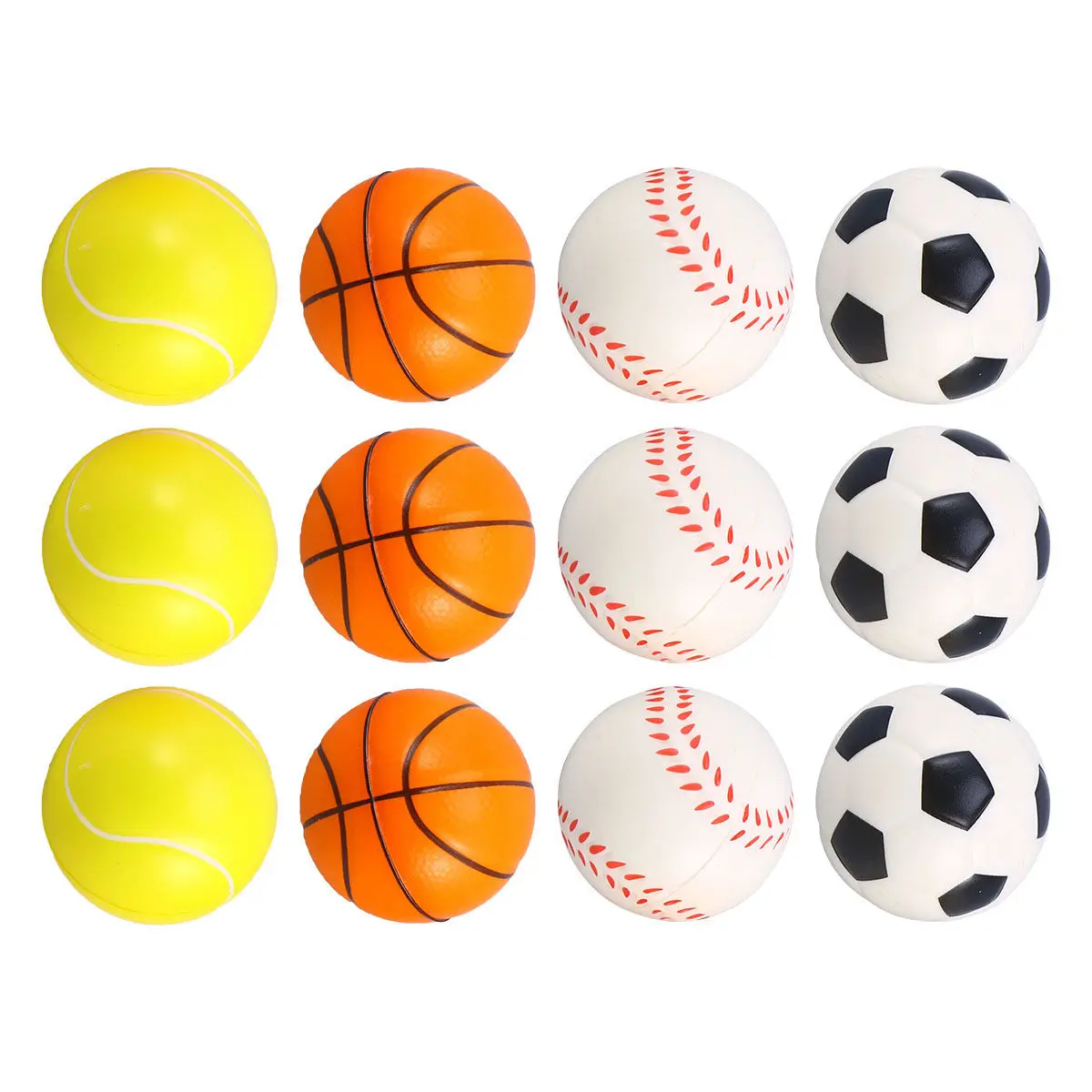 

Набор из 12 прочных губчатых мячей премиум-класса, устойчивых к пятнам, для футбола, баскетбола, бейсбола, тенниса, отлично подходят для детей, для игр в помещении и на улице