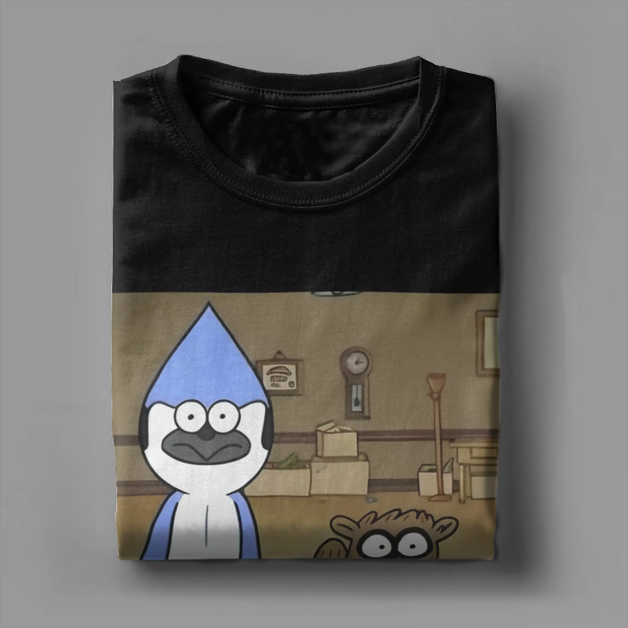 الرجال النساء أزياء Mordecai و Rigby مضحك الكرتون تي شيرت القطن تي شيرت الملابس
