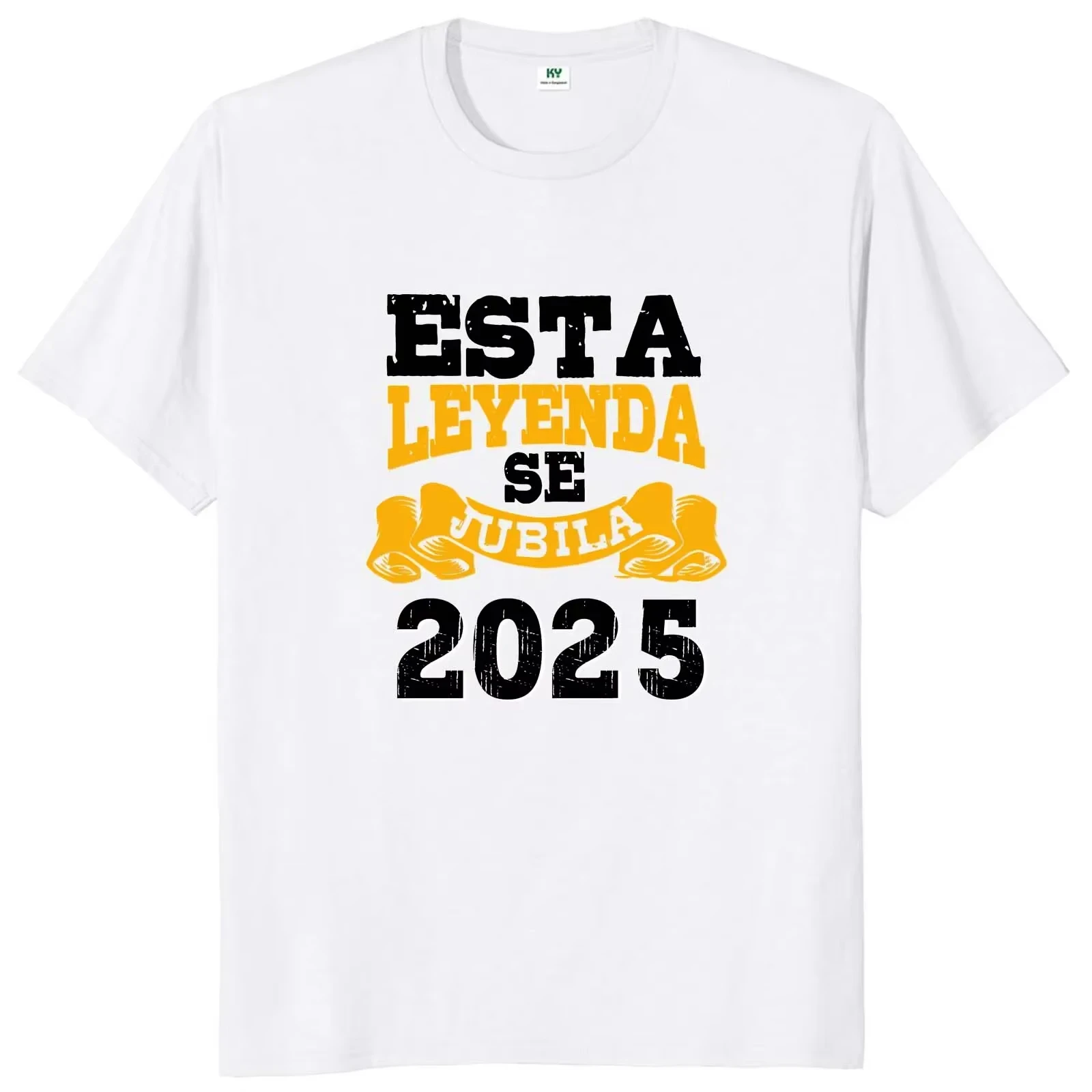 الرجل يكون المتقاعد 2025 تي شيرت الرجعية النصوص الإسبانية التقاعد أبي هدية تي شيرت 100% القطن للجنسين س الرقبة لينة تي شيرت