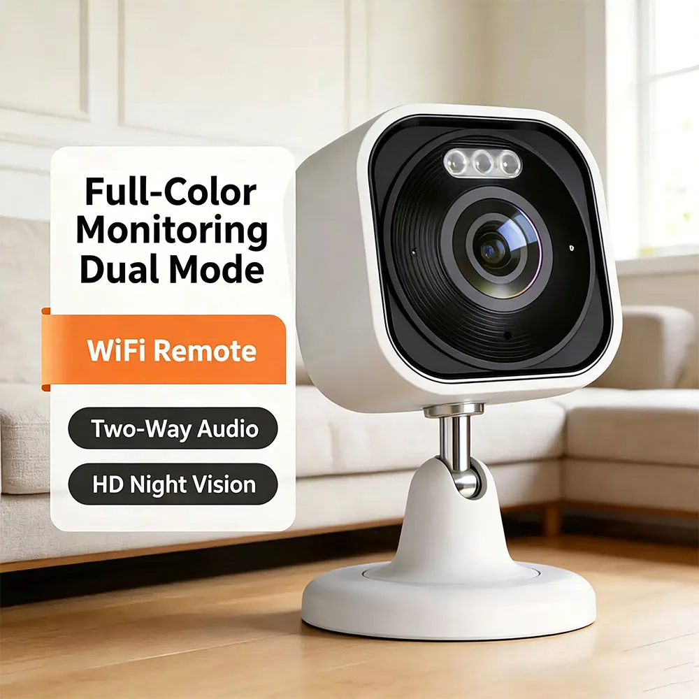 3MP WiFi Window Camera Through‑Window Full Color Night Vision Two‑Way Audio Indoor Home Security Wireless Surveillance Cam