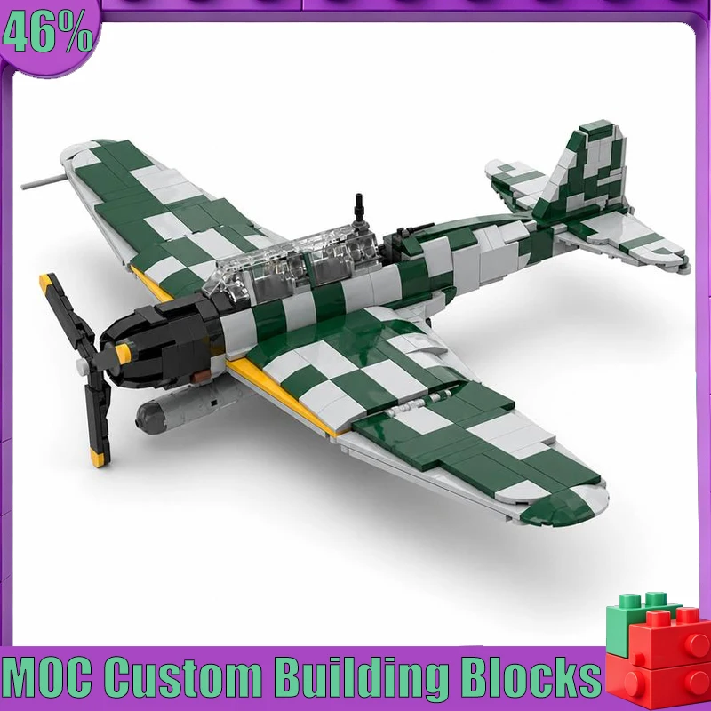 

NEW 808PCS Nakajima B5N2 Torpedo Bomber MOC Aircraft Model Custom Puzzle Building Blocks DIY Assembly Historical Popular Gifts