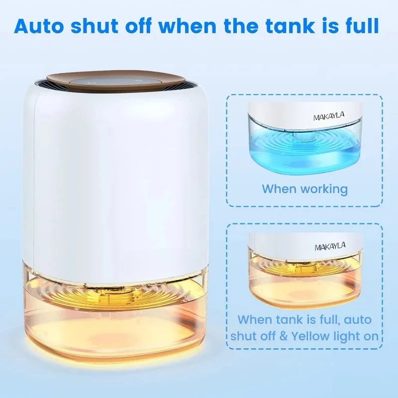 Dehumidifier Automatic Shut-off Dual Semiconductor Silent Small Suitable for Home Bedroom RV
