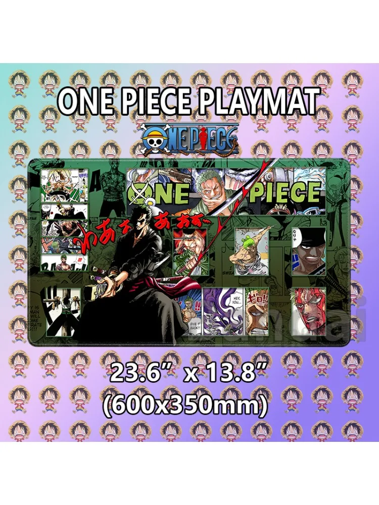 Mata do gry One Piece OPCG Luffy Zoro Anime TCG, antypoślizgowa gumowa duża podkładka pod mysz do gier, mata na biurko, mata do gry w karty, prezent — zdjęcie produktu 7