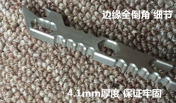 Mini Stainless Steel Multi functional Interior Corner EDC Keychain Tool Outdoor Survival Emergency Portable Supplies