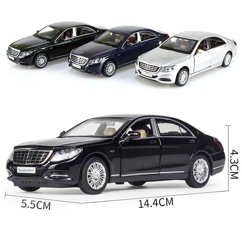 1:32 新型車 メルセデス・ベンツ S600 サウンド&ライトモデル ダイキャスト合金製 メタルビークル プルバックカー コレクション 子供向けおもちゃ ギフトFash
