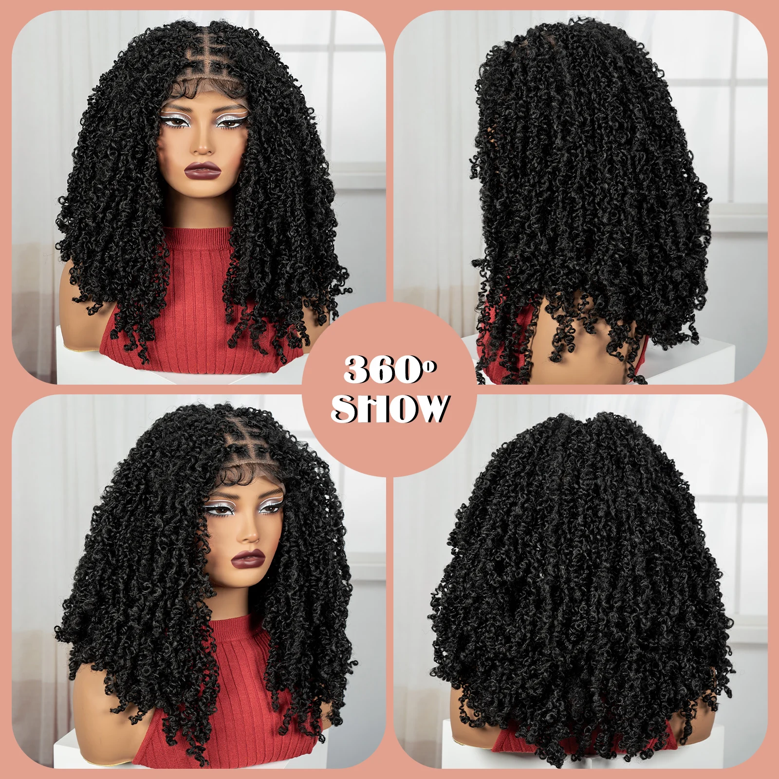 سميكة شعر مستعار مضفر الاصطناعية كامل الدانتيل Knotless صندوق مضفر الدانتيل الباروكات الدانتيل أمامي الضفائر الطبيعية الباروكات للنساء السود