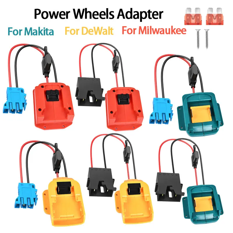 

For Makita/DeWalt/Milwaukee 18v Li-ion Battery Power Wheels Adapter DIY Adapter For Children's Riding Toy Car Wiring Harness