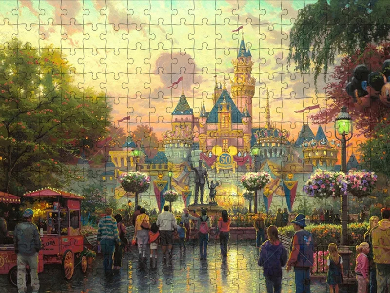 Disney Vintage Disneyland 300 /500 /1000PCS Jigsaw Puzzles For Adult Kids Lockdown DIY Games Family Game Night Personalised Gift