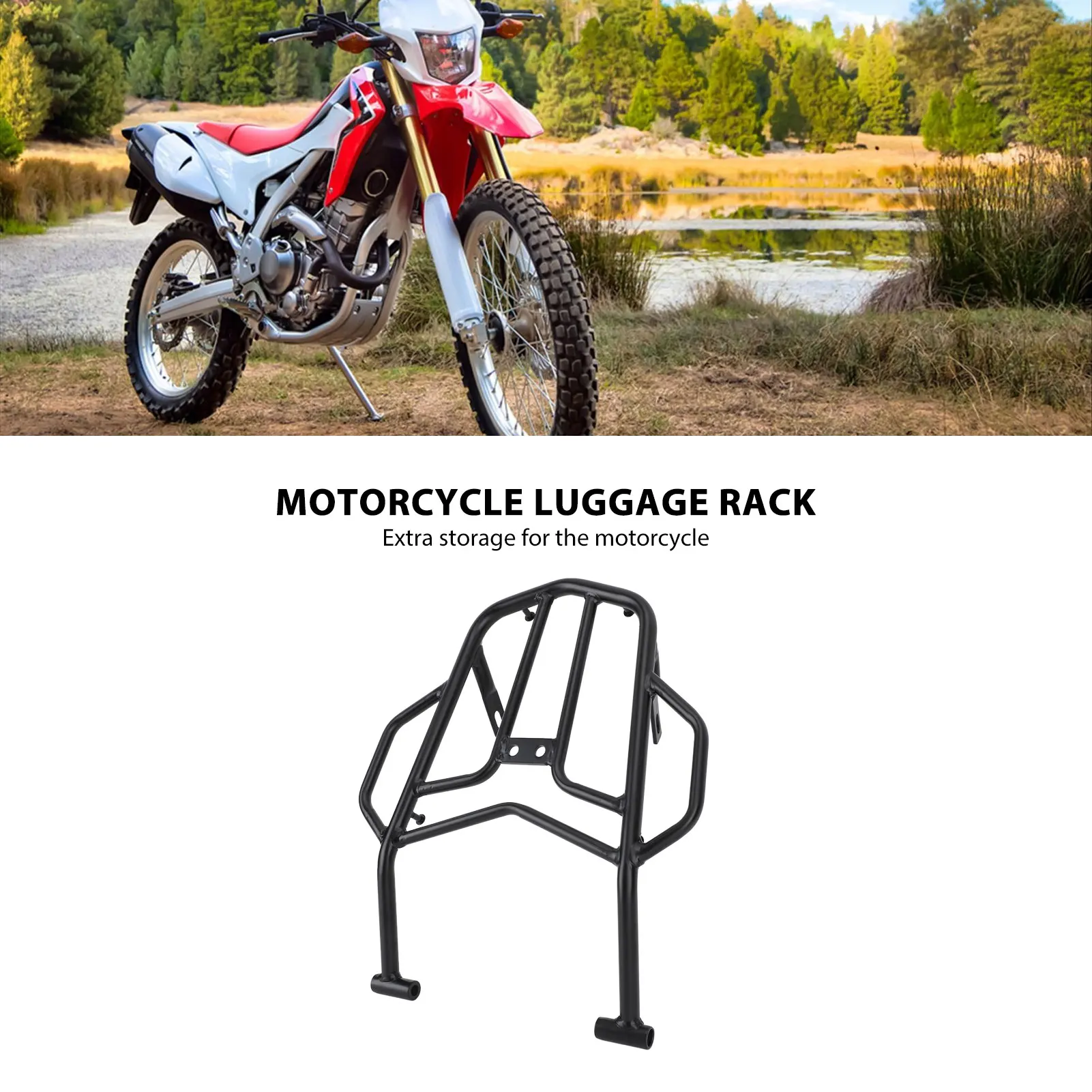 Luggage Carrier Rack Motorcycle Luggage Rack High Load Capacity Rear  Carrier Holder Fit for CRF250L CRF250M CRF250