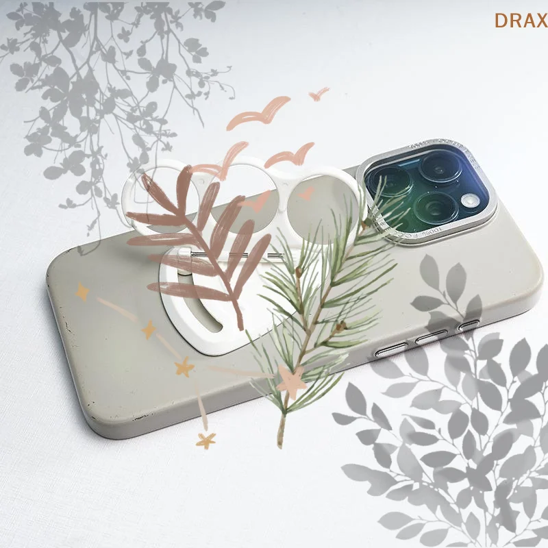 

Movable Foldable Phone Holder Stable Phone Accessories, Finger Hole Mobile Phone Ring Buckle
