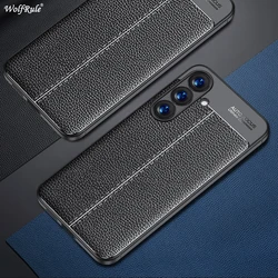 For Samsung S25 Case Cover Samsung Galaxy S25 S24 Plus Ultra FE Capas Bumper Back Shockproof TPU Leather Fundas Samsung S25 Plus
