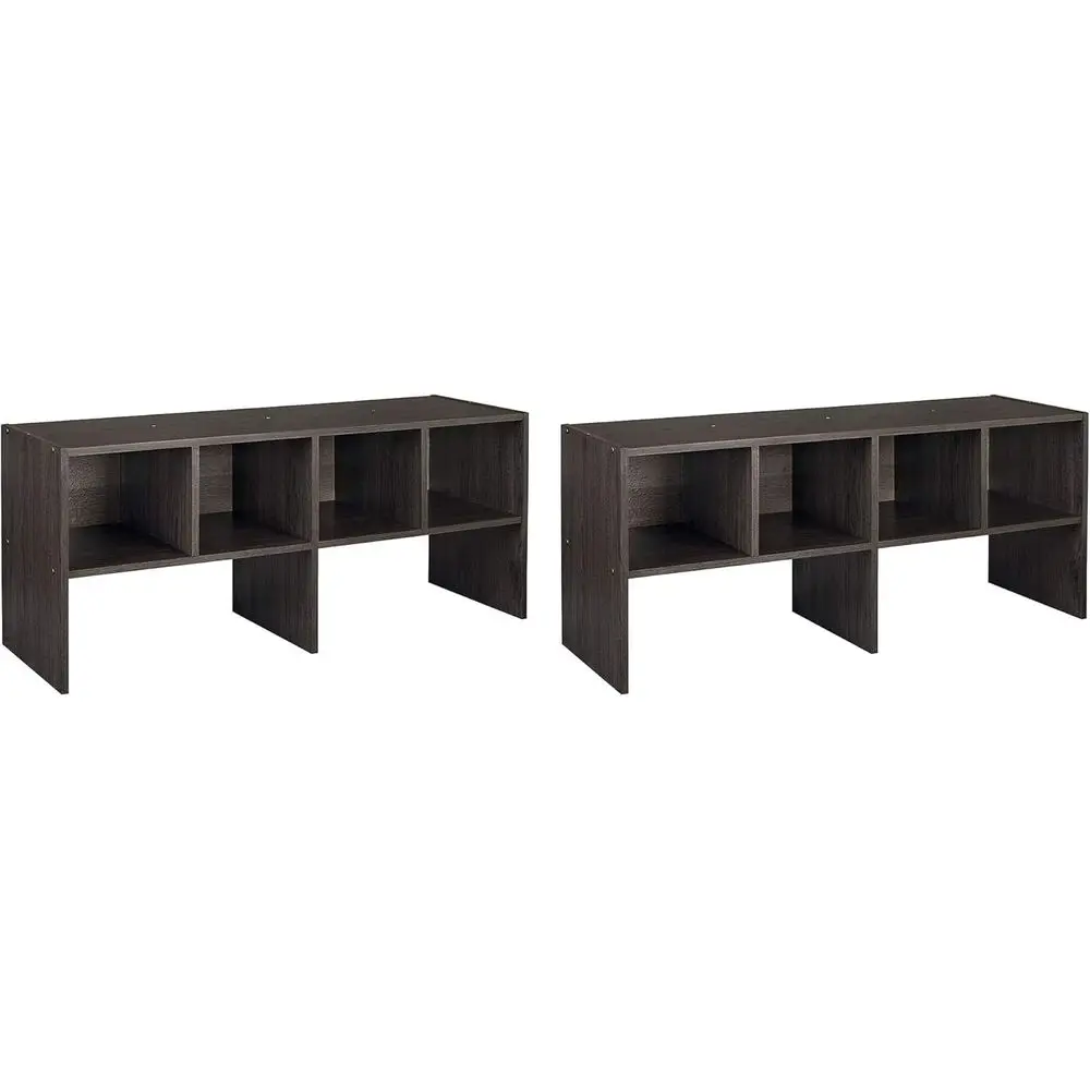 Double Pack Heavy-Duty Shelving Unit with Shoe Rack and Cube Storage