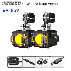 Future Eyes F150 Wide Voltage Version 9V-85V Electric Scooter LED Spotlight Far and Near Yellow and White Lights Motor Spotlight