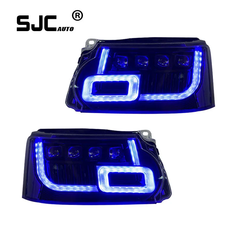 SJC Auto for Land Range Rover Sport/Vogue Headlights Assembly Old to New LED Lens Daytime Running Lamp Turn Signal 2010-2013