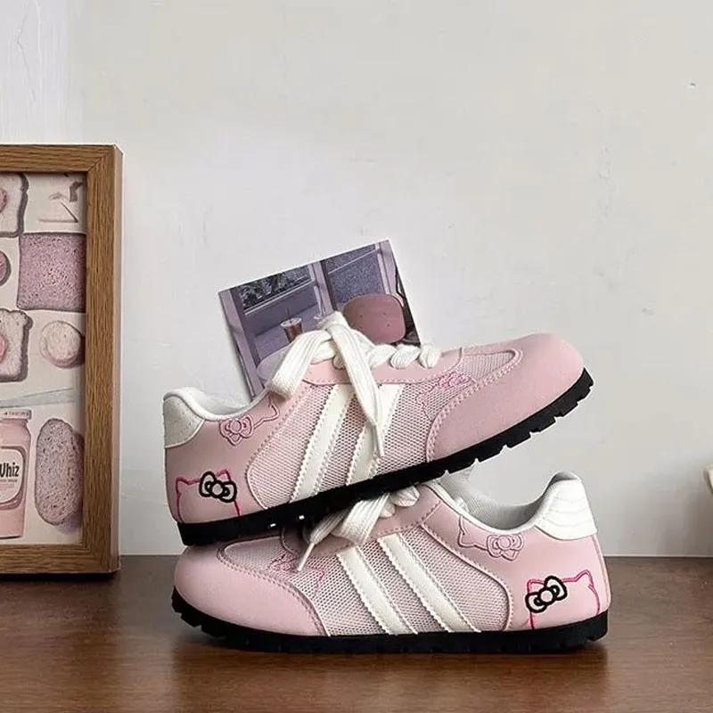 

Женские очаровательные балетки De Xin с уродливым дизайном и круглым носком, розовые, весна-лето 2023, новый стиль, студенческие белые кроссовки