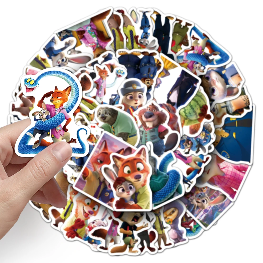 10/30/50 stuks Disney Zootopia 2 Anime Judy Nick Stickers Leuke Cartoon Dier Vos Konijn Slang Sticker bagage Notebook Telefoon Decal