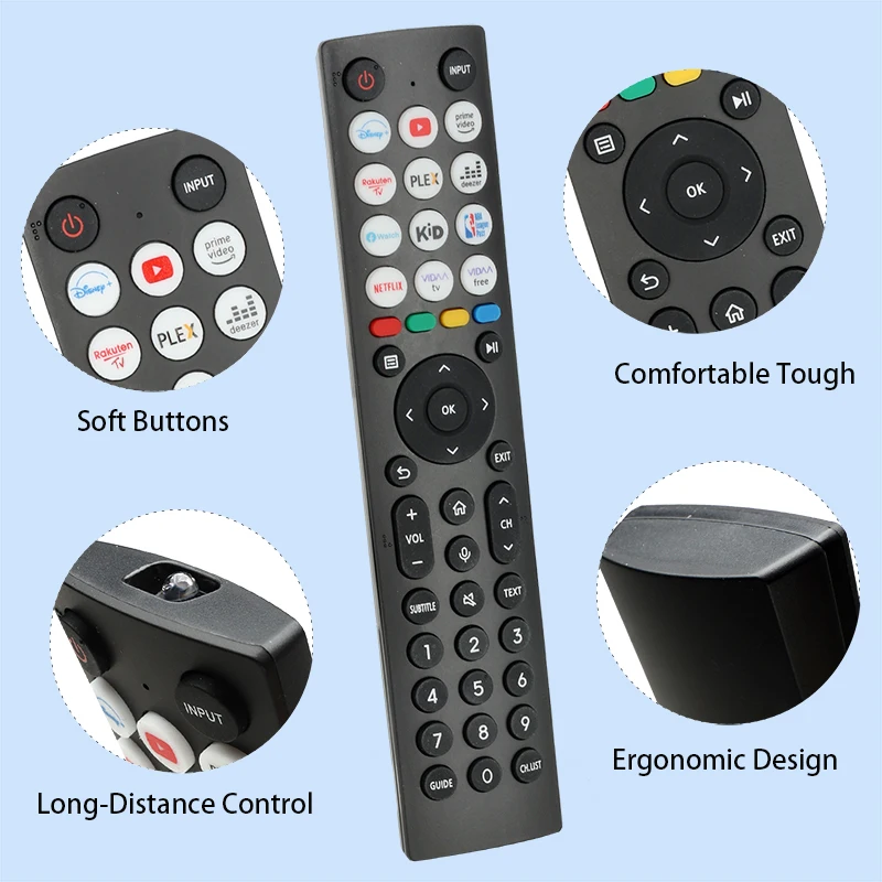 ERF2J36H IR Remote Control For Hisense UHD 4K Smart TV 43A6K 58A6K 65A6K 70A6K 75A6K 55A63H 65A63H 75A63H 43A67K 43A68K 43A69K - Image 2