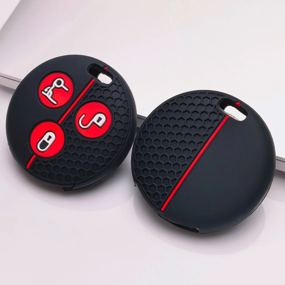Key Fob Cover for Mercedes Fortwo Cabrio Forfour City Coupe Anti-Scratch Shockproof Soft Grip Button Friendly Easy Install