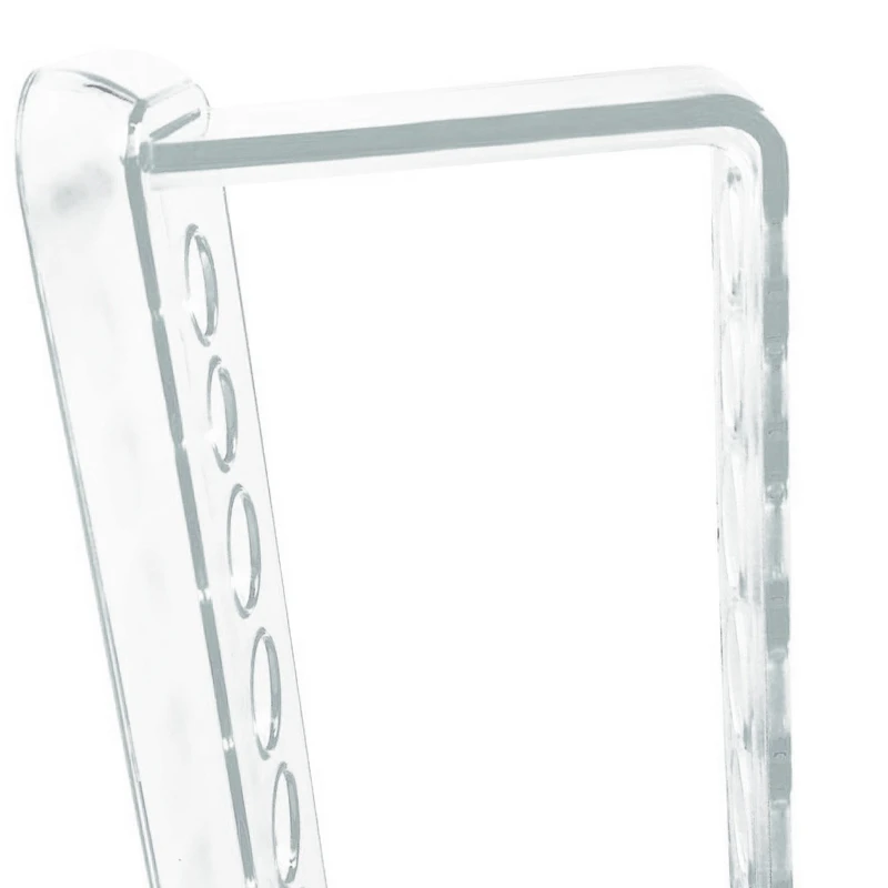 Plastic Clear Test Tube Rack 6 Holes Stand Lab Test Tube Stand Shelf School Supply Lab Equipment 16.7X8X3 Cm