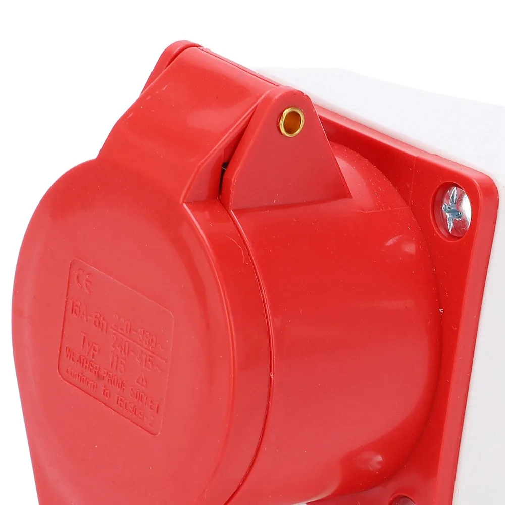 1 Set 5Pin Industrial Plug Connector 16A 3 Phase Industrial Plug IP44 Waterproof 3P+N+E Plug & Outdoor/Indoor