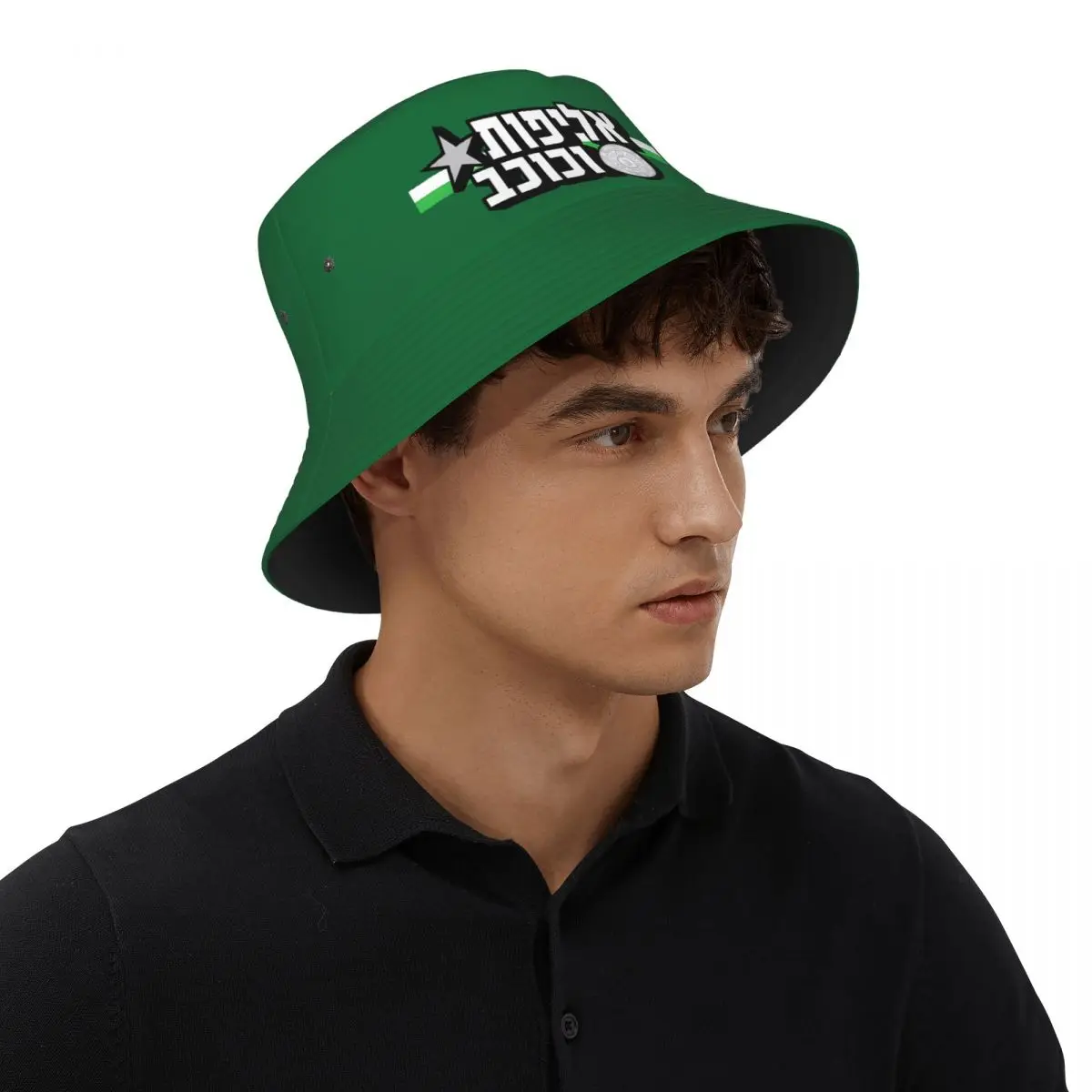 Maccabi MHFC Haifa Green Apes Fishermans Cap Outdoor Bucket Hats Fishing Hat Foldable Hip Hop Beach Sun Hats for Women Men